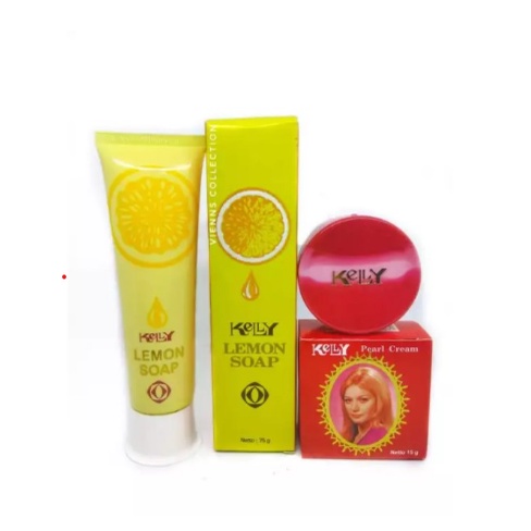 Satuan Kelly Pearl Cream &amp; KELLY LEMON SOAP / Sabun &amp; Cream Foundation Wajah