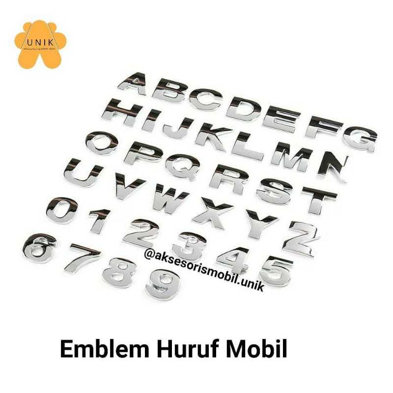 Emblem Huruf Mobil/Emblem Nama Huruf & Angka
