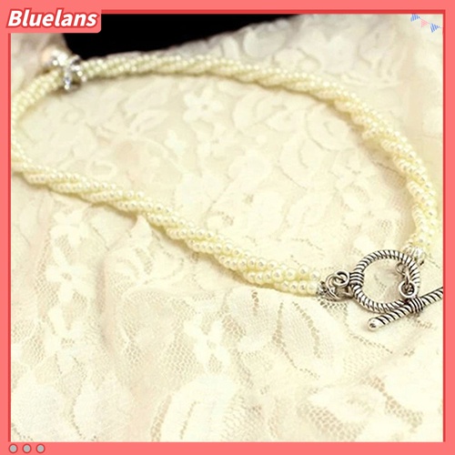 Kalung Rantai Choker Liontin Mutiara Tiruan Untuk Wanita