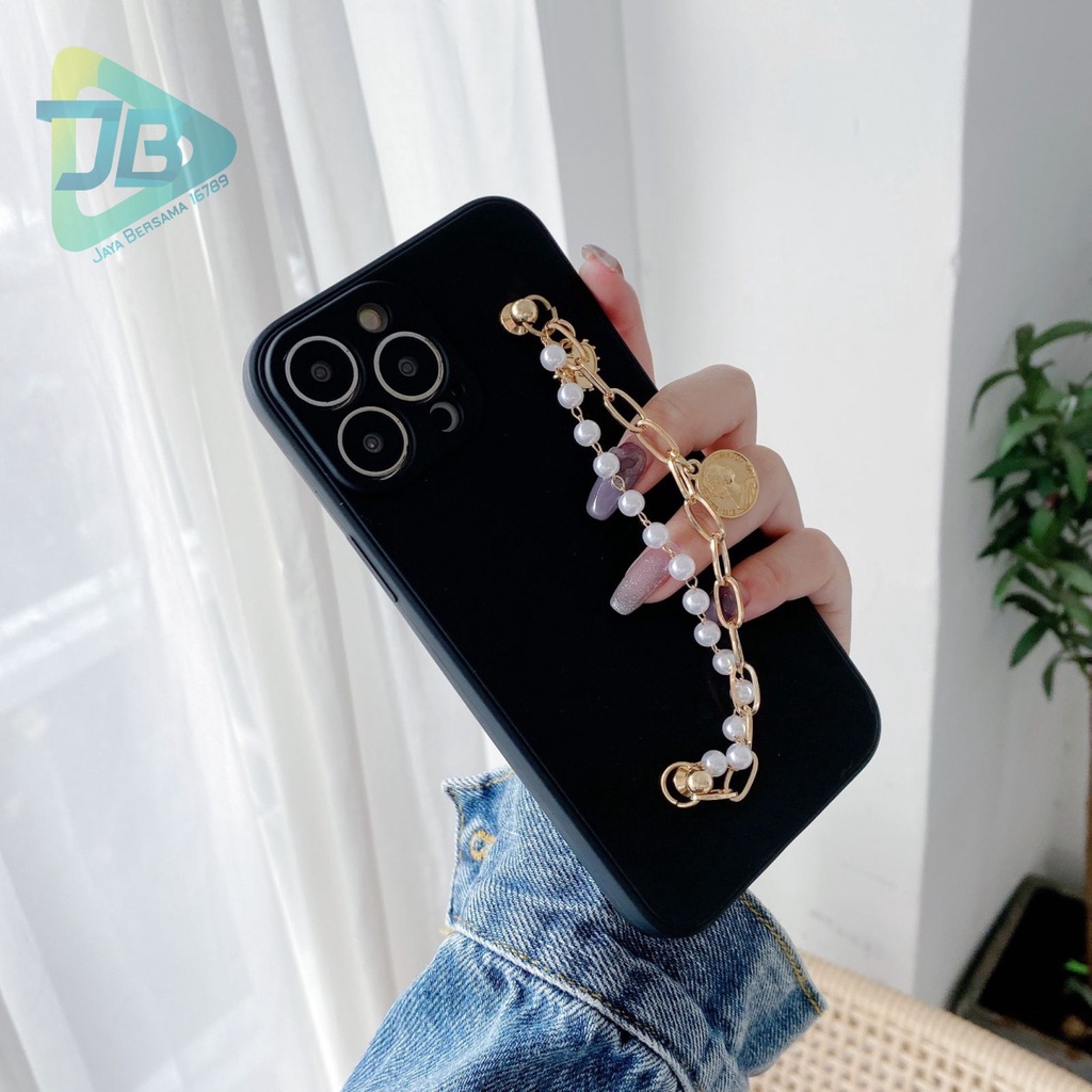 SOFTCASE MACARON RANTAI MUTIARA CHAIN GRIP OPPO VIVO SAMSUNG XIAOMI REALME IPHONE ALL TYPE JB5541