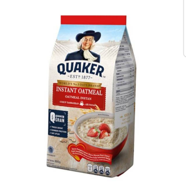 

PROMO Quaker Oatmeal Instant Ukuran 800 Gram