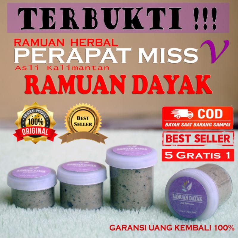 (COD)RAMUAN DAYAK KALIMANTAN PERAPAT MISS V/TIDAK TERBUKTI UANG KEMBALI