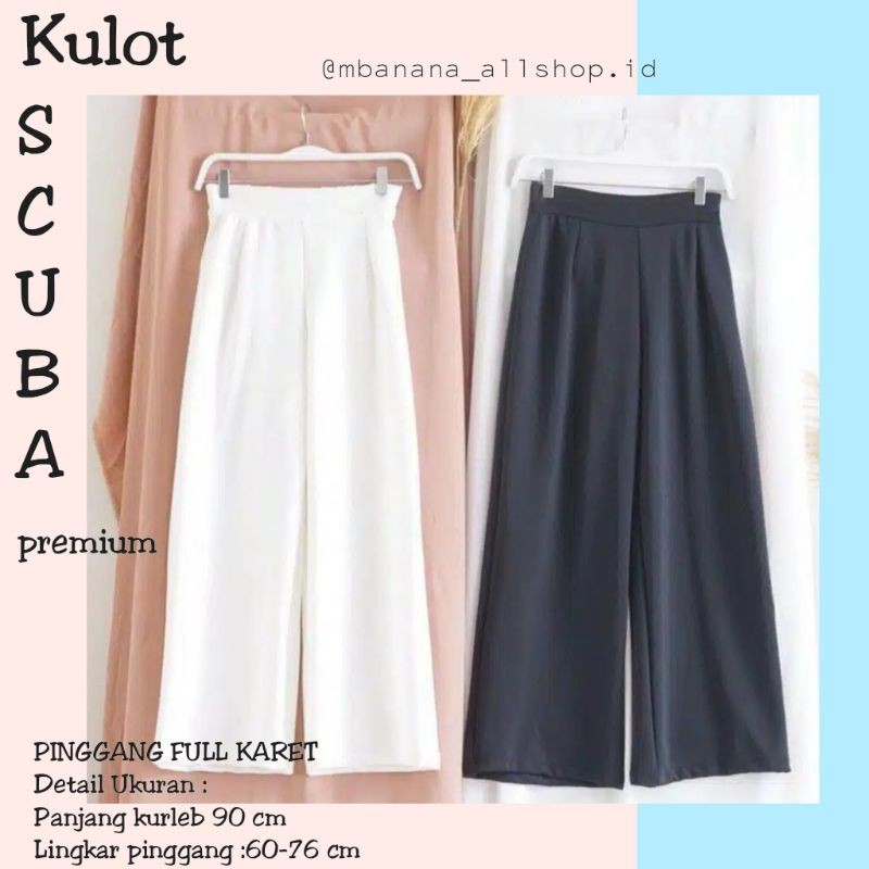 Celana Kulot Scuba Premium (murah/grosir)
