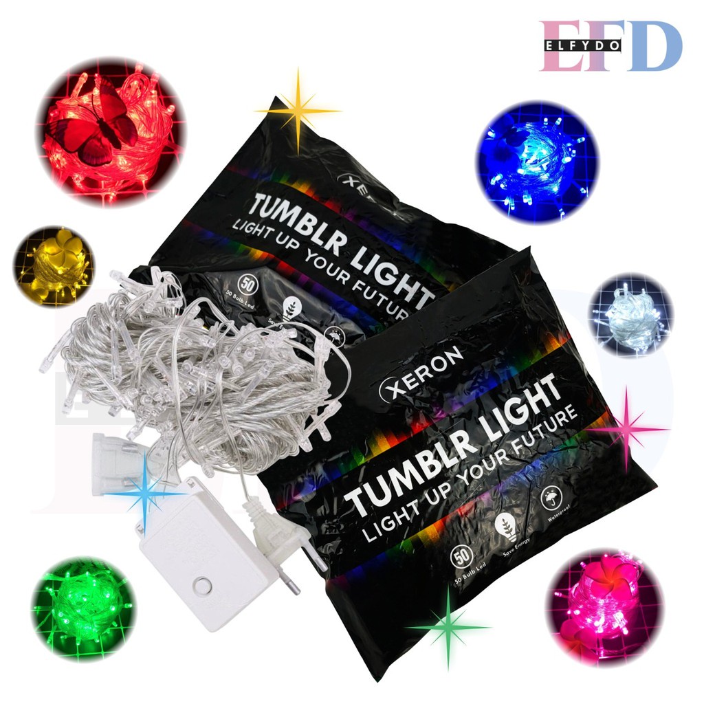 ELFYDO - Lampu Tumblr XERON 10M Packing Opp Lampu Hias Lampu Hari Raya Lebaran Lampu Natal Tumbler Light LED Dekorasi Kamar