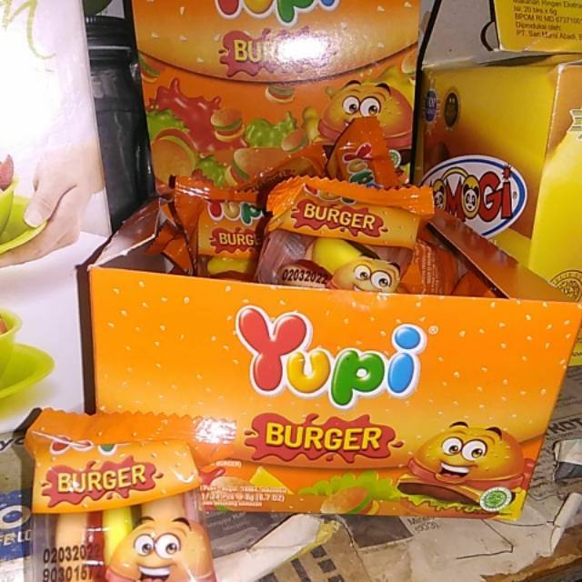 

Permen yupi bentuk burger isi 24pcs