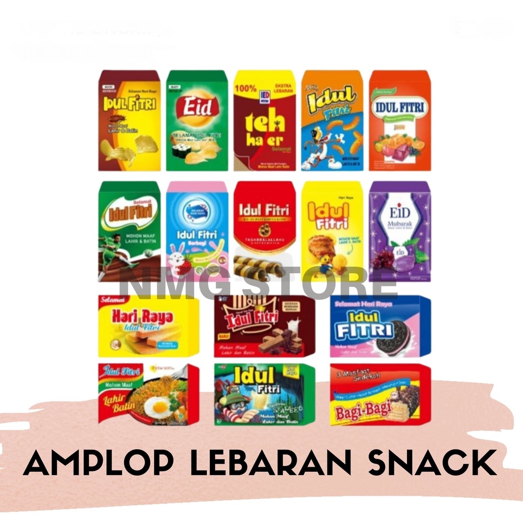 

(ISI 10 PCS) AMPLOP LEBARAN ANGPAU IDUL FITRI AMPAO LEBARAN UNIK/KARAKTER MURAH MOTIF SNACK