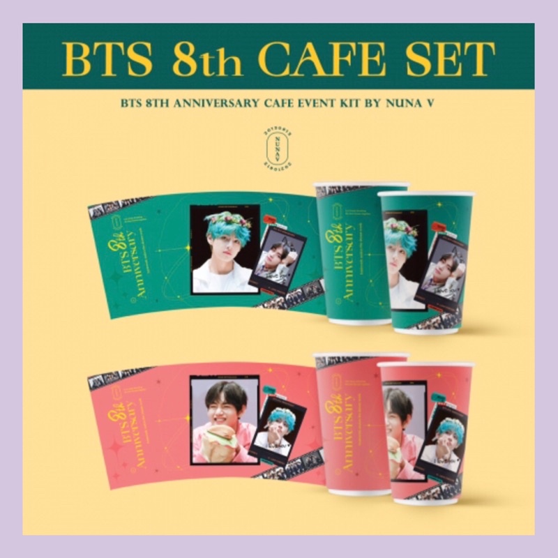 [READY STOCK] BTS 8TH ANNIVERSARY CAFE SET BY NUNA V