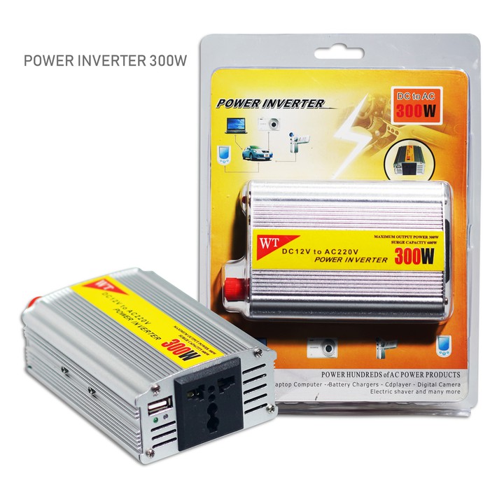 Power Inverter Charger Mobil 300W DC To AC &amp; USB - ACC-DY-8104A