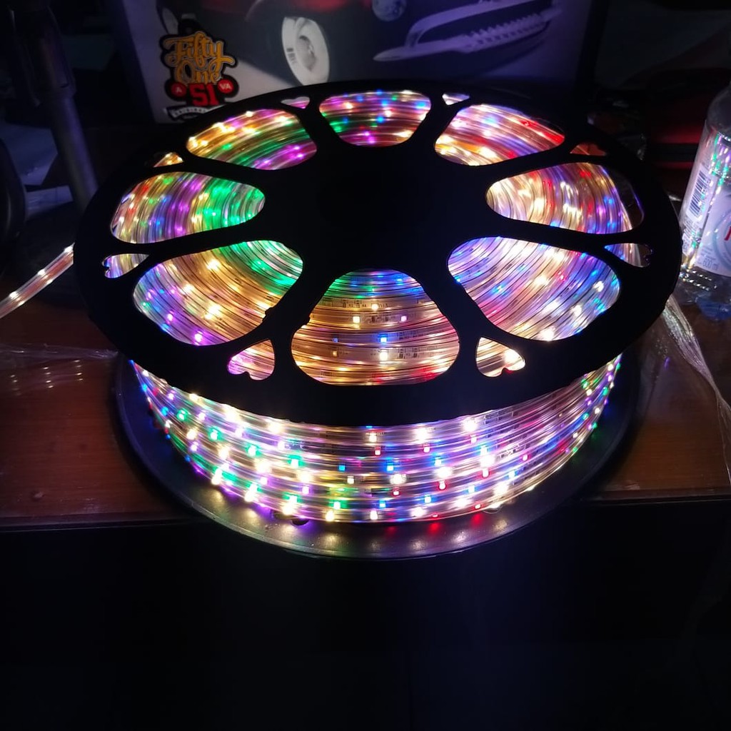 Lampu LED STRIP RGB SELANG 2835 220v OUTDOOR 3528 / Led Strip Merah Putih Outdoor Indoor Waterproof
