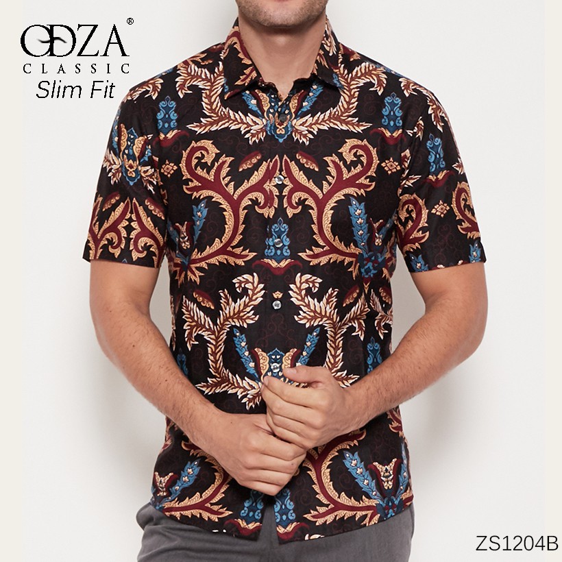 Sale Odza Baju Batik Solo Pria Lengan Pendek Modern / Kemeja Batik Muslim / Kemeja Distro 0MYBExtwKZLgA