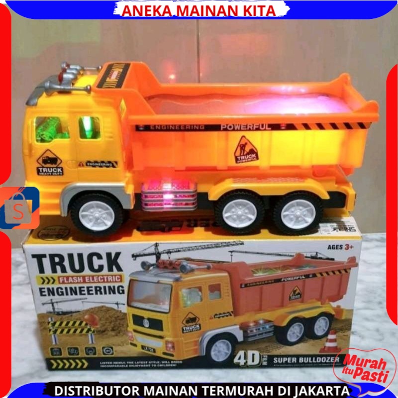 Mainan Mobil Dump Truck Molen Cement Semen Oli Tangki Mainan Baterai Mobilan Anak Truck Construction New