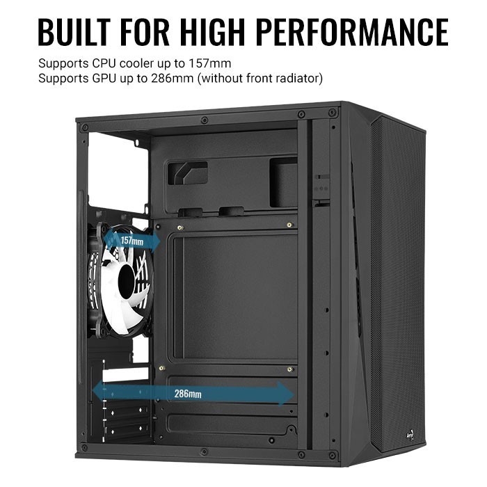 Case Gaming AEROCOOL CS-107 - M-ATX - FREE 3XFAN RGB