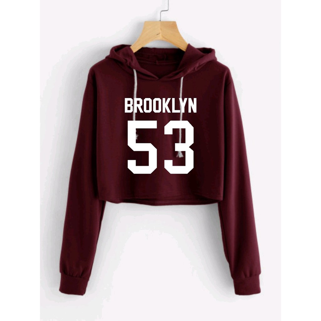 Dijual TOPMODEL99 SWEATER CEWE CROP TOPI BROOKLYN53 MARRON Limited