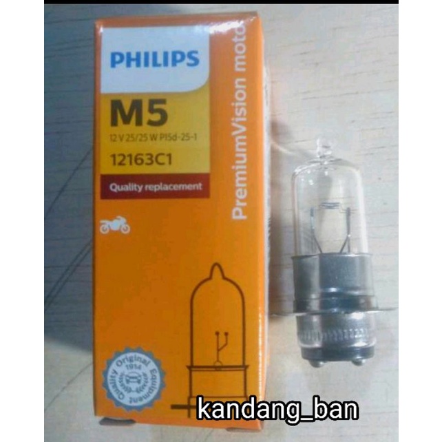 Lampu depan PHILIPS M5 standar motor untuk semua matic honda, yamaha, suzuki