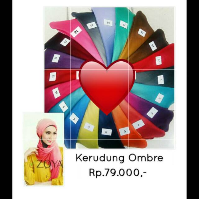#PROMO MURAH #Ombre scarf zoya (hijab segi empat) #100% ORI