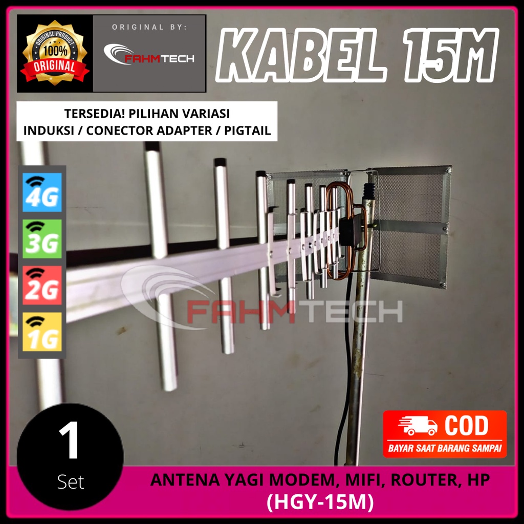 ANTENA YAGI MODEM, MIFI, ROUTER, HP - FAHM TECH (HGY-15M)