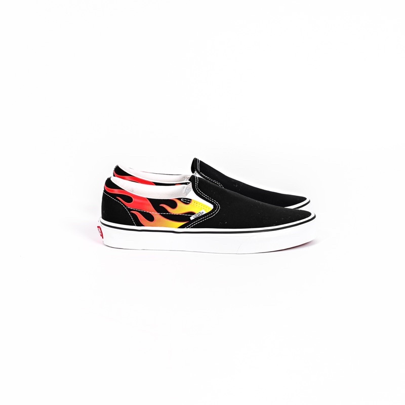 Vans Slip On Flame Black White Original