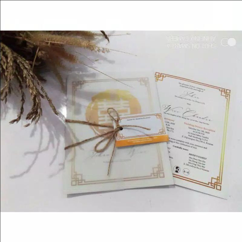 undangan kalkir khusus etalase 300pcs bisa custom ya