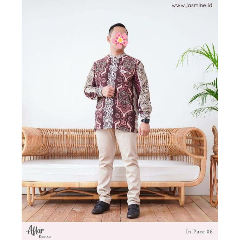 AFTAR KEMKO KEMEJA KOKO PUCE by HADIWINOTO JASMINE
