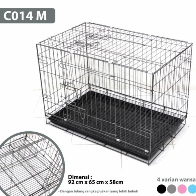 kandang anjing kucing besi lipat dayang dog cage 014 014m knockdown murah