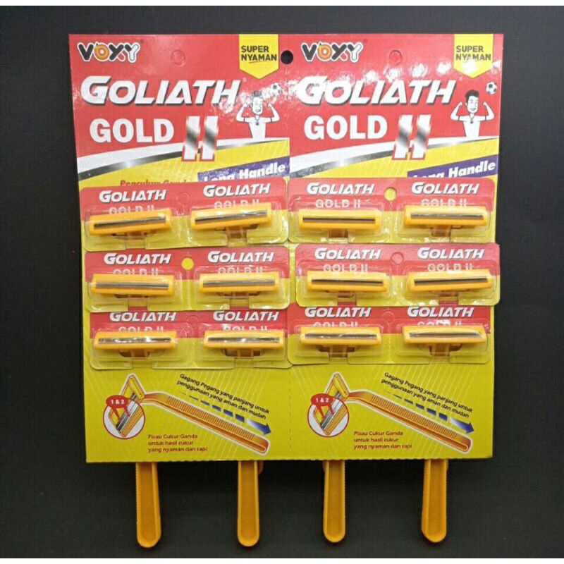 12pcs pisau kumis jenggot GOLIATH GOLD II