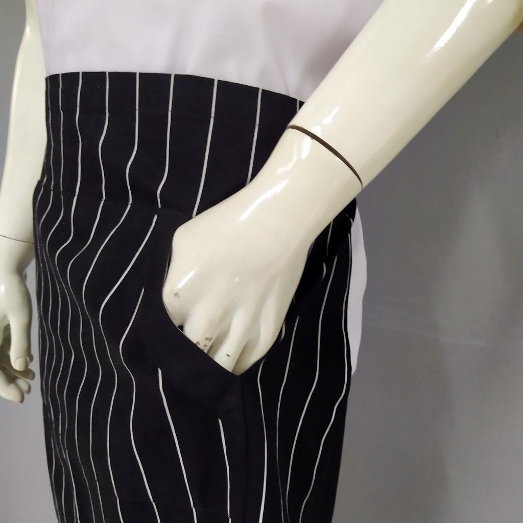 Chef Wear Apron / Celemek Pendek STRIPE B