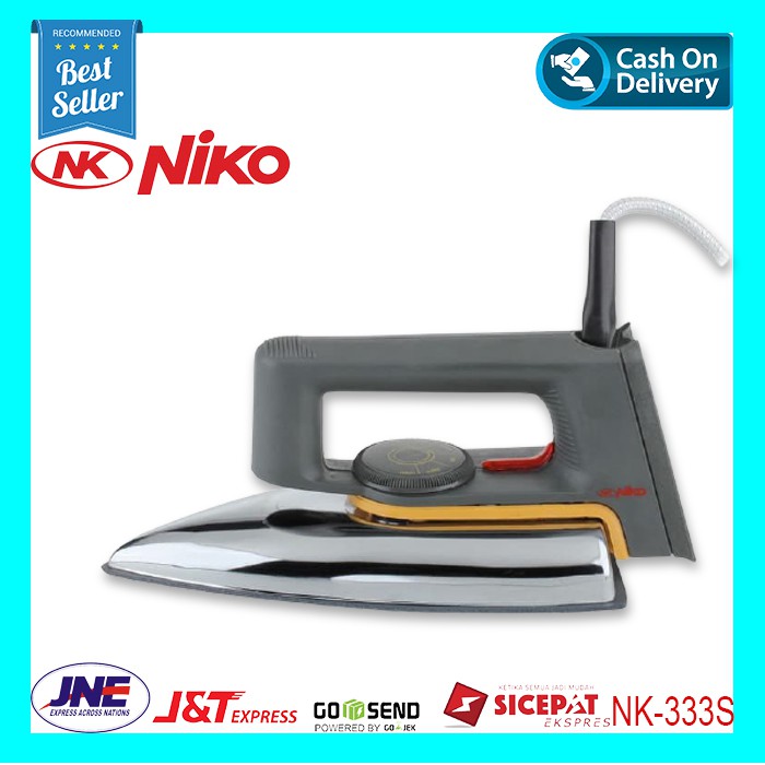 Niko Setrika Listrik NK 333 S - 333S - NK333S Dry Iron Gosokan Anti Lengket SNI