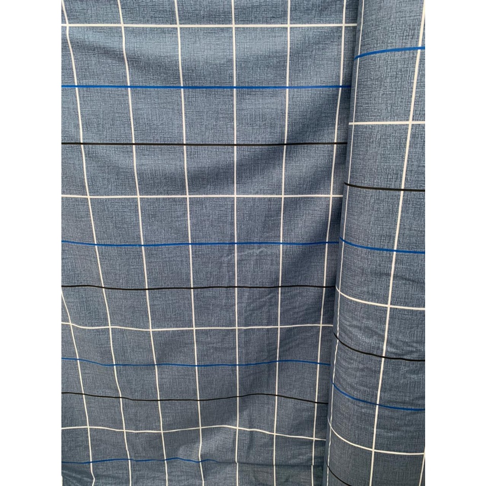 KAINKU - Kain Meteran Katun Lokal CVC motif minimalis kotak (harga 1 meter)