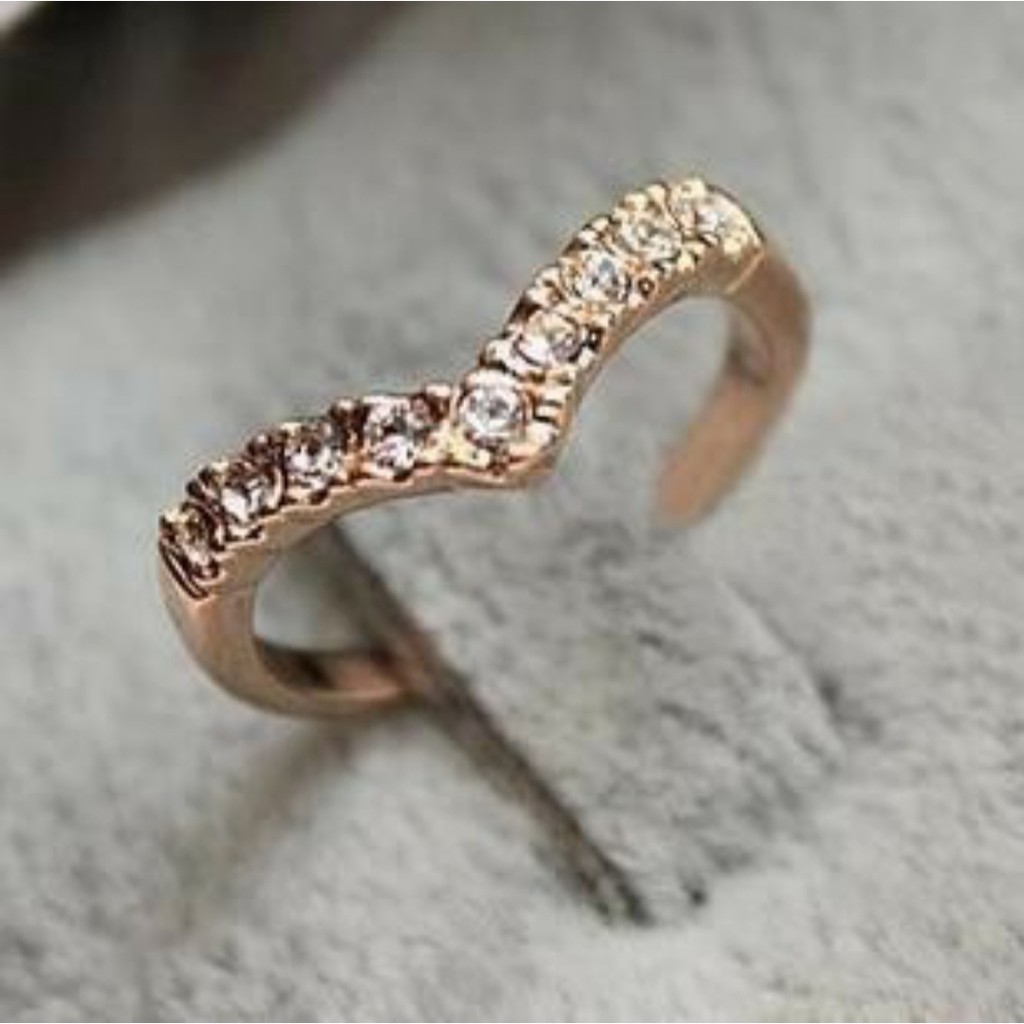 TERLARIS Cincin Wanita H80 Cincin Berlian Berkilau Fashion Aksesoris Fashion Ala Korea Murah