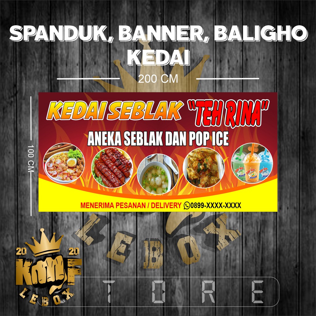 Jual Spanduk Banner Backdrop Seblak Cetak Spanduk Seblak Murah Ukuran