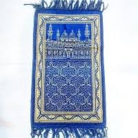 SAJADAH KECIL (BISA COD - BAYAR DI TEMPAT) / SAJADAH MUKA / SAJADAH MINI SAJADAH ANAK-Biru
