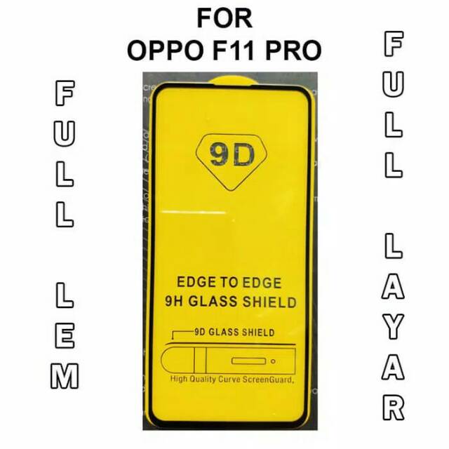 TEMPERED GLASS 9D FULL GLUE OPPO F11 PRO