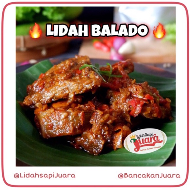 

Lidah Sapi BALADO 150gr ( Juara Pedas )