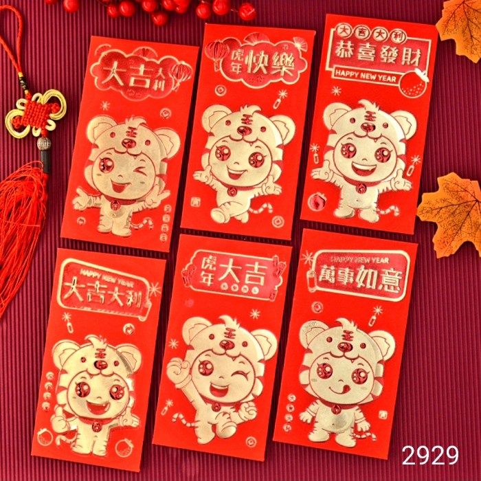 

Angpao Macan Panjang Merah isi 6 Angpau Imlek Murah Ampau Termurah