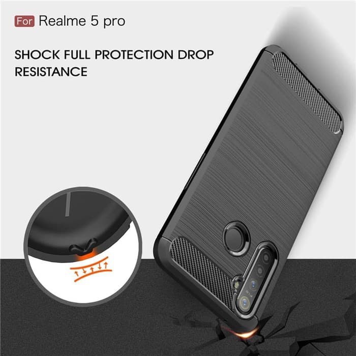 REALME 5 5i 5S 5 PRO Silicon Carbon Slim Fit Soft Case Premium