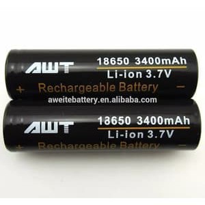 BATERAI BATTERY 18650 AWT 3400 MAH