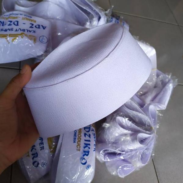 [KODE BARANG 3084Y] PECI PUTIH ADZ DZIKRO Kopiah Putih Polos Az Zikra Kalbut Peci Habib Bahar Topi P