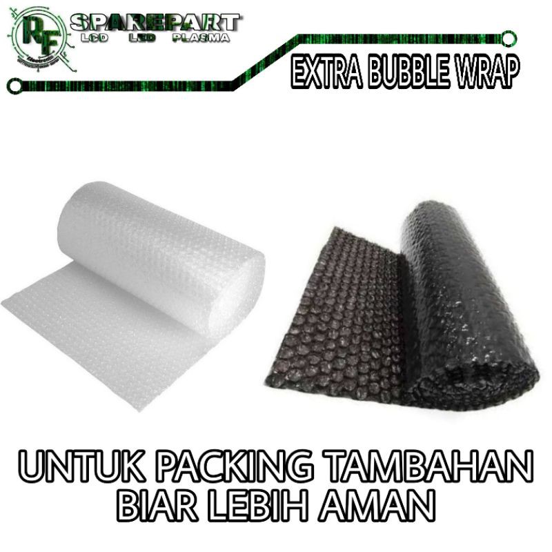 

EXTRA BUBBLE WRAP UNTUK TAMBAHAN PACKING BELAPIS LAPIS BIAR LEBIH AMAN