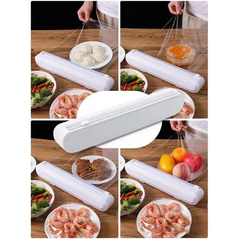 Pro Dispenser Plastik Cling Wrap Aluminum Foil Dengan Cutter Owt