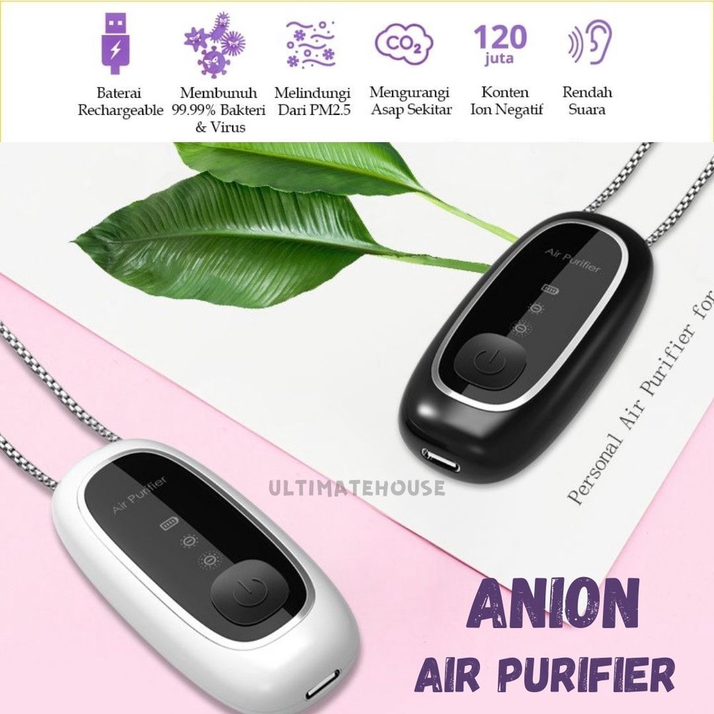 Air Purifier Wearable Necklace Mini Personal Air Freshener Portable M9 Ionizer