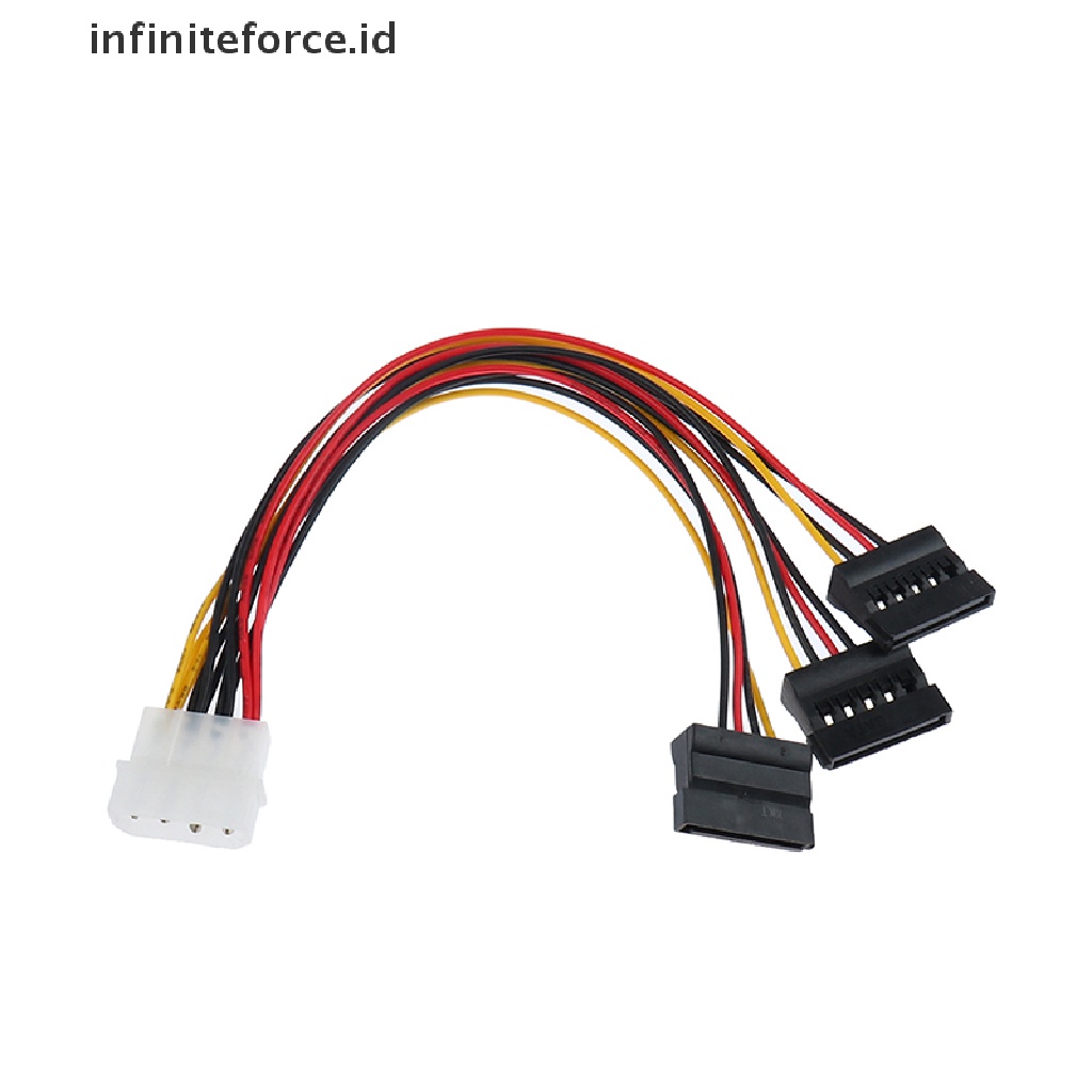 (Infiniteforce.Id) Kabel Extension Power Splitter 4pin Molex Ke 3 Ata Sata