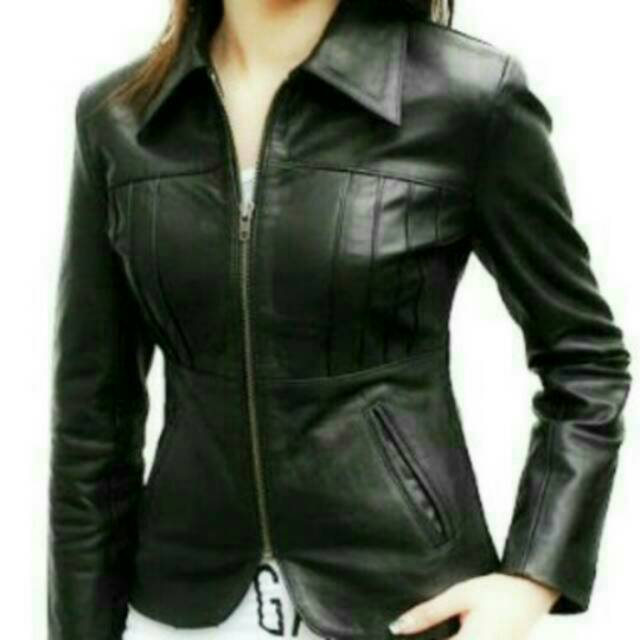  Jaket  Cewek Bahan  Kulit Sintetis Keren Murah Cantik Sexy 