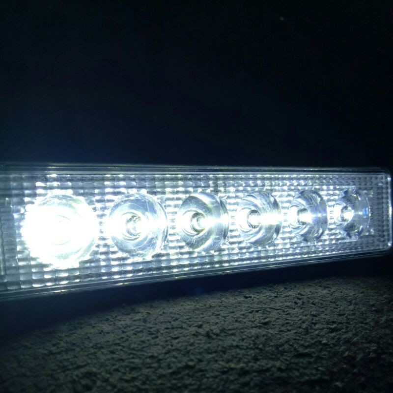 Lampu Tembak LED 6 Mata Titik Bar CREE Offroad Sorot Motor Mobil Lurus