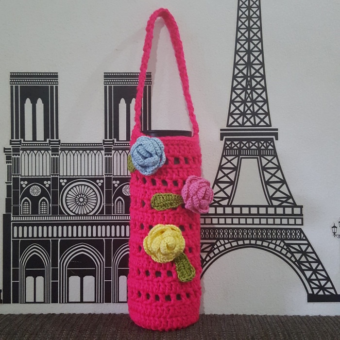 

✨ BISA COD ✨ Tas Sarung Botol Minum Rajut