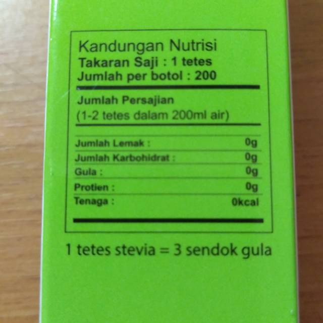 Gula Cair Stevia Pemanis alami rendah kalori