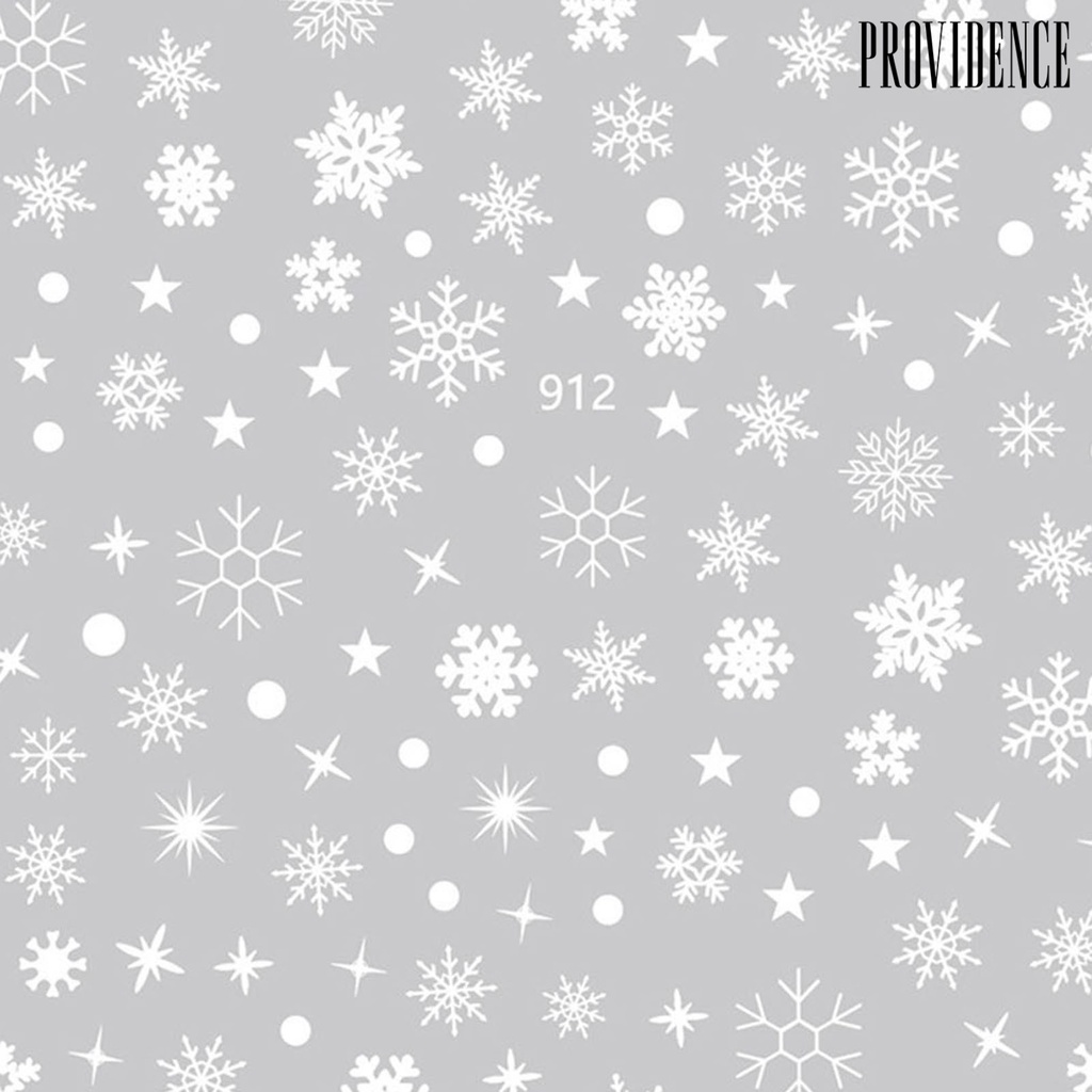 Providence Nail Sticker Christmas Patterns Non-Fading Ultra Thin Christmas Snowflakes Nail Foil Stickers for Female