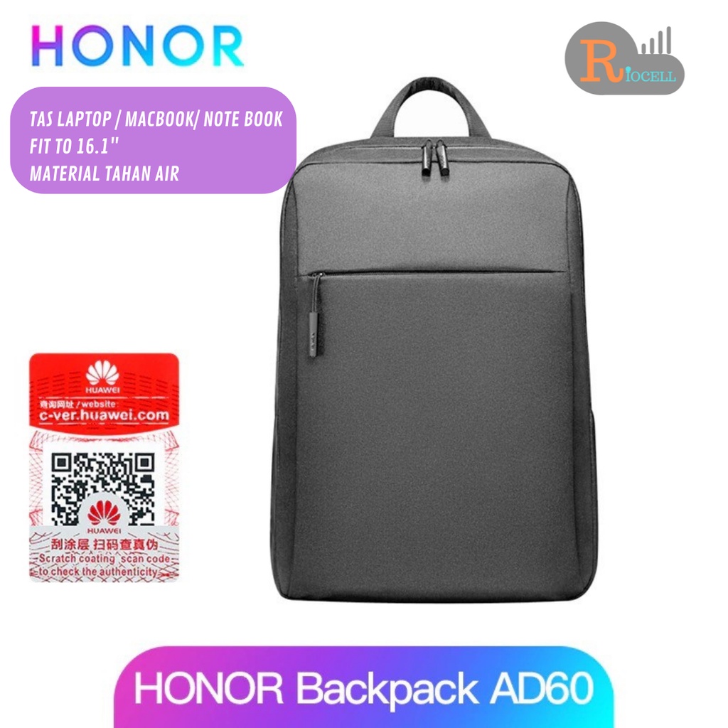 Tas Laptop Honor AD60 Original Water Resistance fit UP to 16,1 inchi / Notebook BackPack