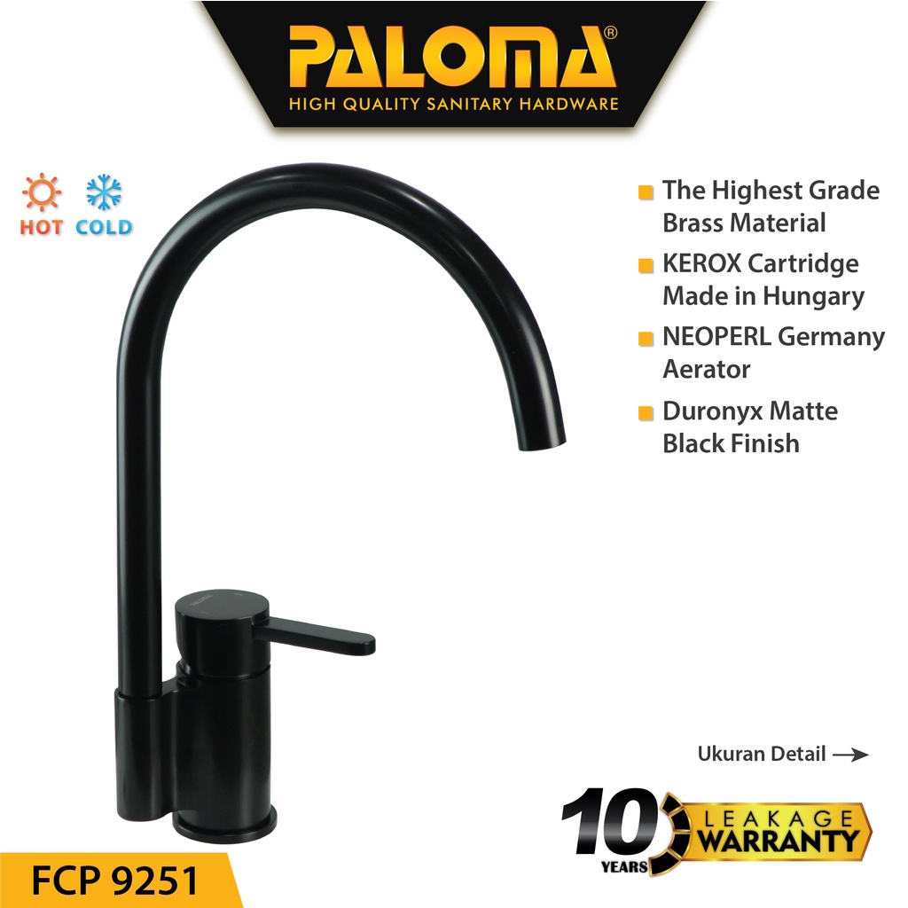 PALOMA FCP 9251 Keran Mixer Cuci Piring Dapur Panas Dingin Kran Air