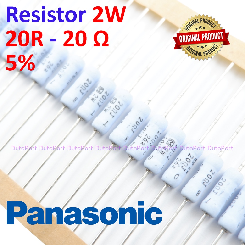 Resistor 20 Ohm 2 Watt 5% ORIGINAL PANASONIC 2W 20R HIGH QUALITY