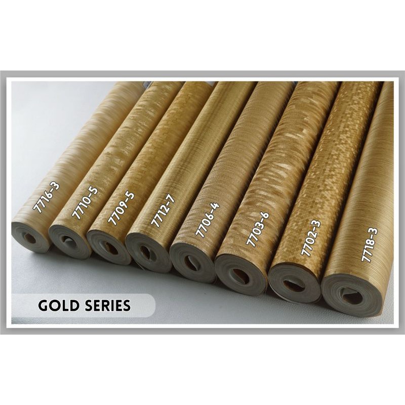 Wallpaper Vinyl Import Korea Gold Series (Bonus lem utk pemesanan 8 roll)